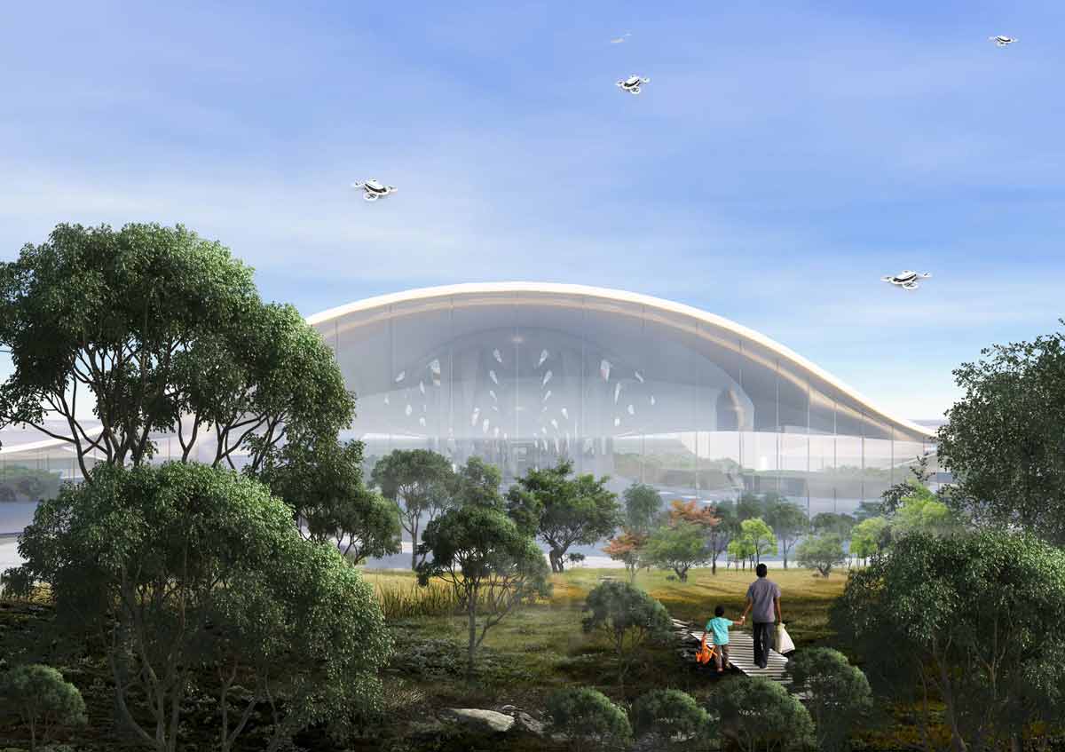 airports of the future, architect fentress competition, architecture design, atlanta city, bidens climate policies, carbon neutral, city design, climate change, design competition, design concepts, dusan sekulic, environmental architecture, extinction rebellion, fentress design competition, fiona greer, flying cars, flying pods, futuristic, futuristic design, green agreement, green architecture, green buildings, green design, hartfield international airport, HARTSFIELD-JACKSON ATLANTA INTERNATONAL DRIVE-IN AIRPORT 2100, India, Indira Ghandi Airport, innovation, innovative city design, Joe Biden, nikhil bang, over population, pods, politics, reimagining airports, student architects, sustainable design, sustainable goals, sustainable living, sustainable travel, The United Nations, traffic congestion, un green deal, unified transportation, united nations, united nations sustainable goals, year 2100, zero emission