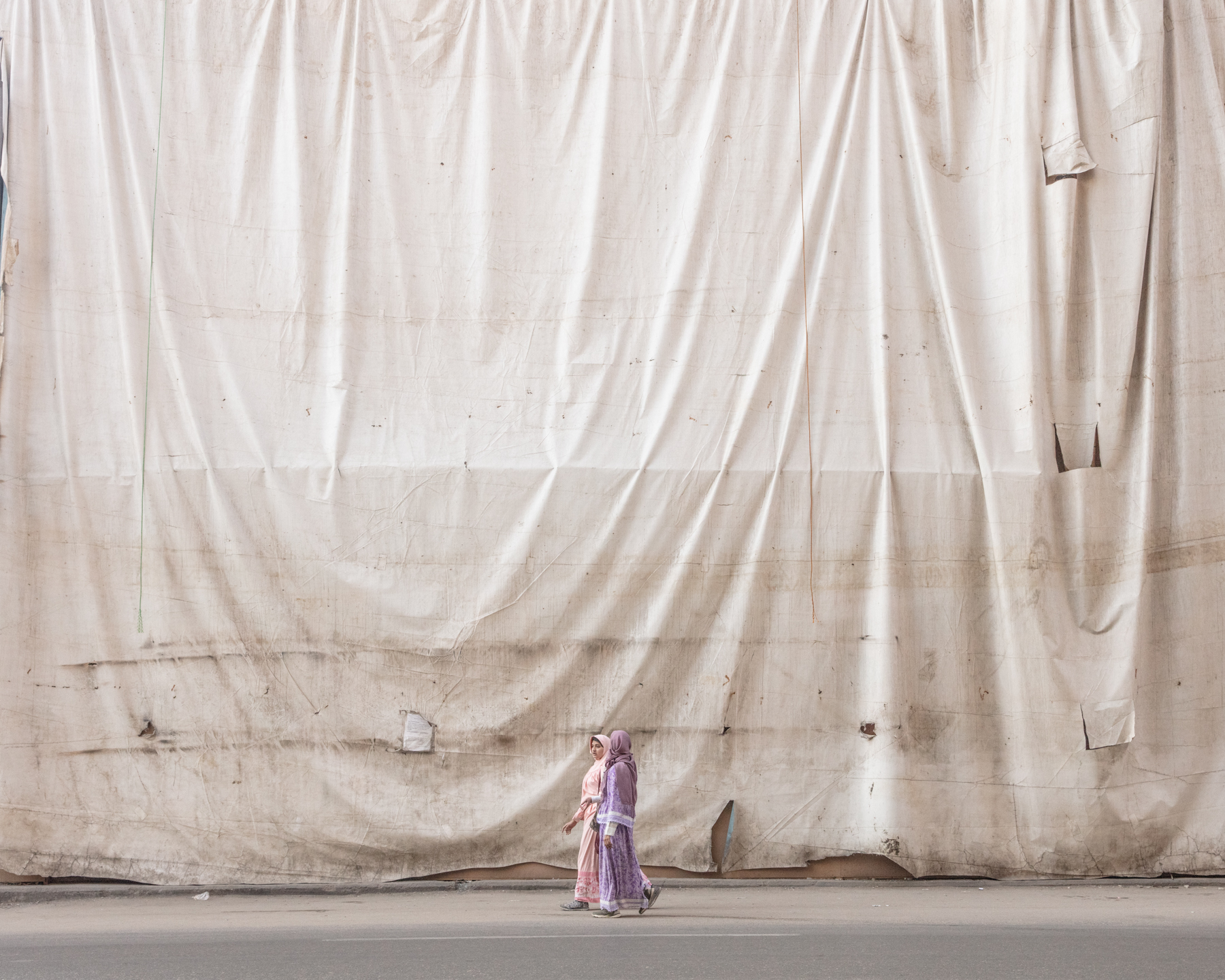 Two people walking