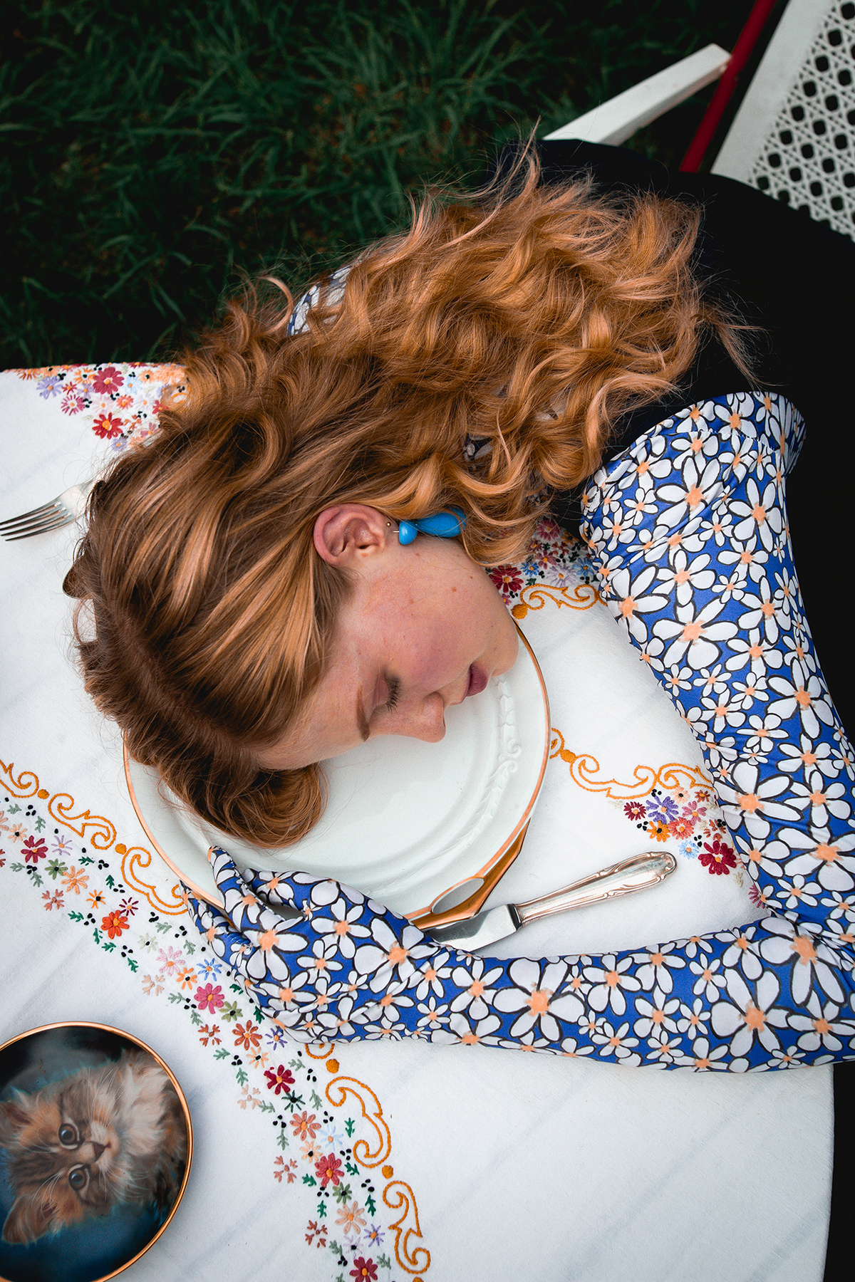 Model With Her Head Resting On A
